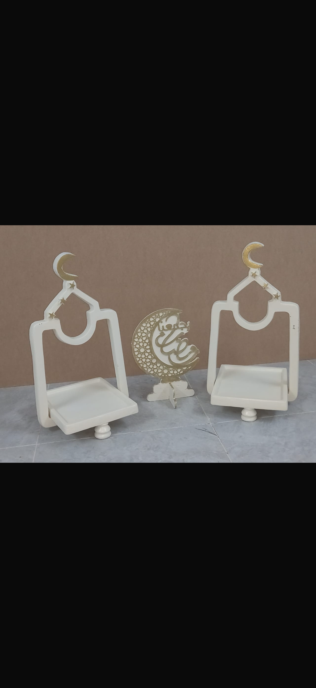بكج صحون ضيافة رمضان باللون الاوف وايت المميز