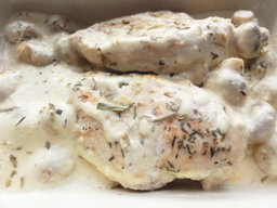 Poulet à la crème 
