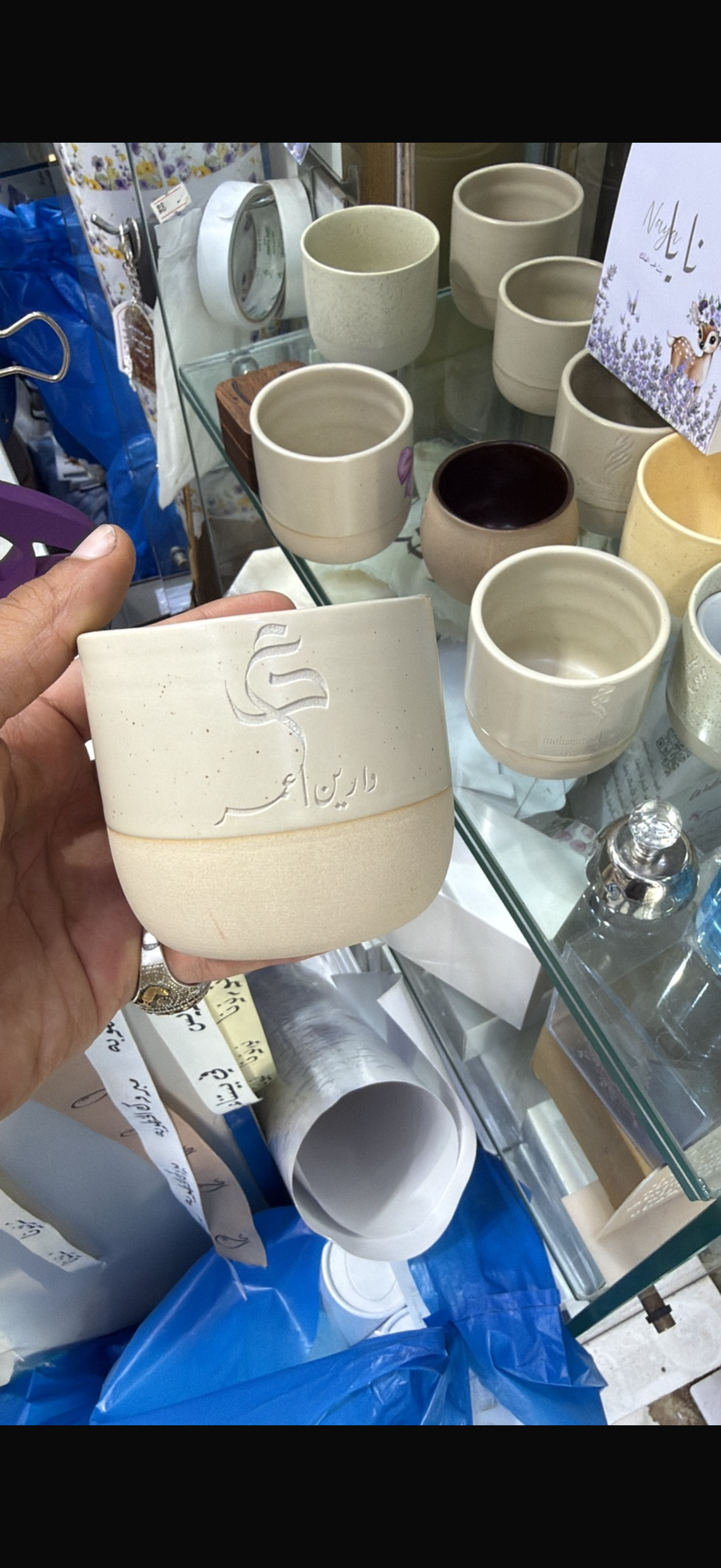 طقم اكواب هبة للملكه عدد2+نحت حسب الطلب_4