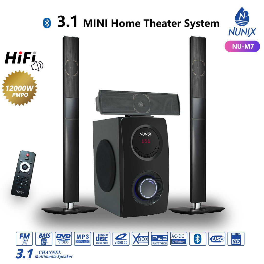 Nunix NU-M7 3.1 Mini Multimedia Home Theater System