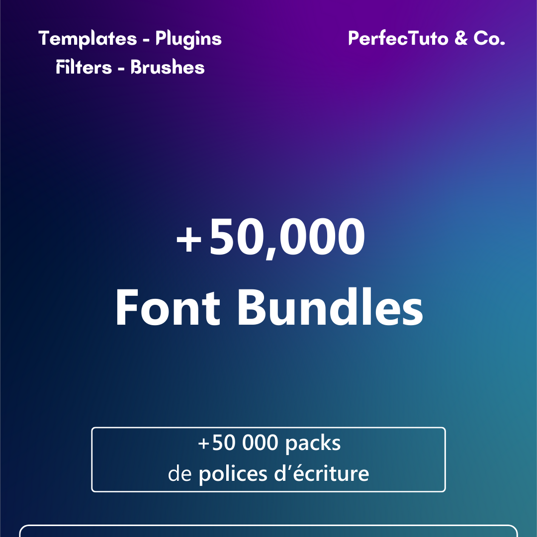 +50 000 packs de polices d’écriture