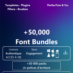 +50 000 packs de polices d’écriture