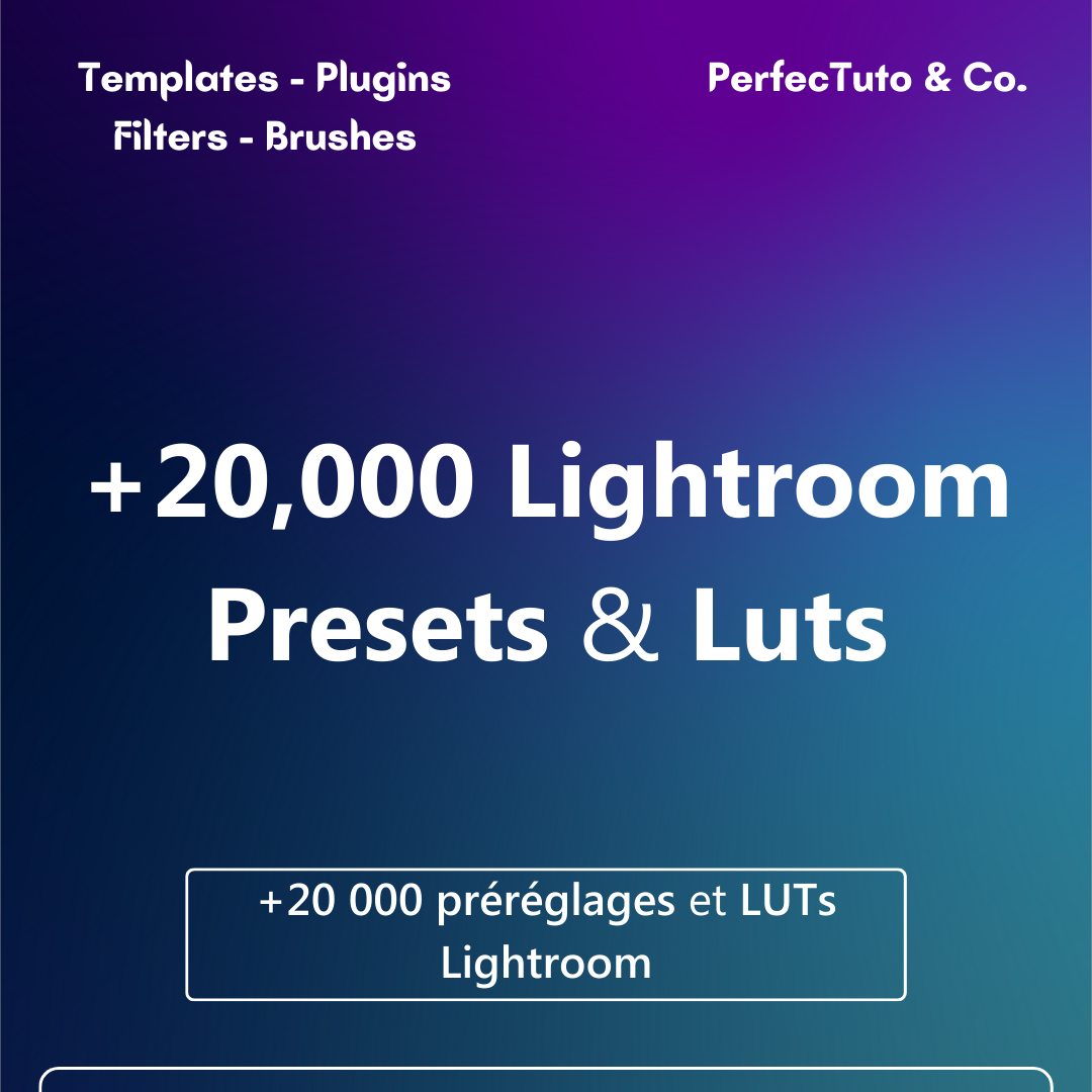 +20 000 préréglages et LUTs Lightroom