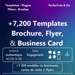 +7 200 modèles de brochures, cartes de visite et flyers