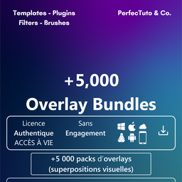 +5 000 packs d’overlays (superpositions visuelles)