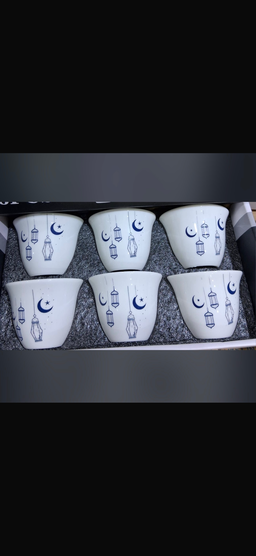 اكواب قهوه على يوفي طباعه-رمضان اشكال متعدده