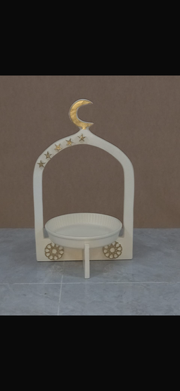 صحن ضيافه بشكل هلال رمضان
