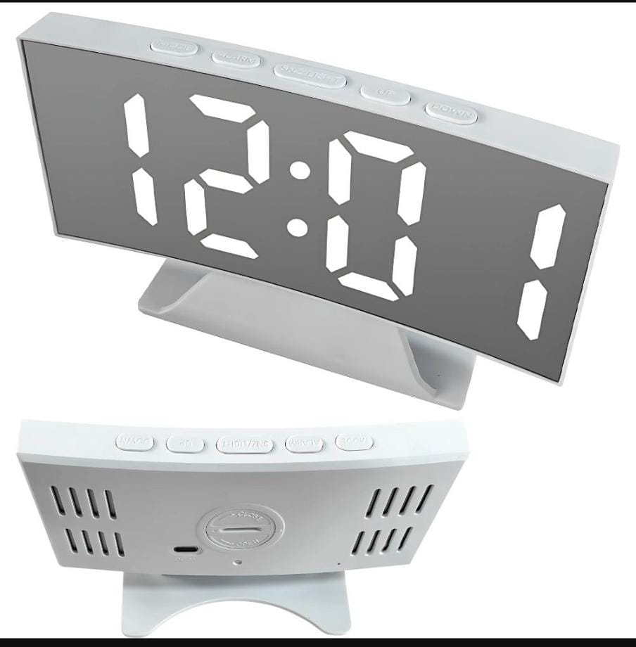 Digital LED mirror alarm clock _0