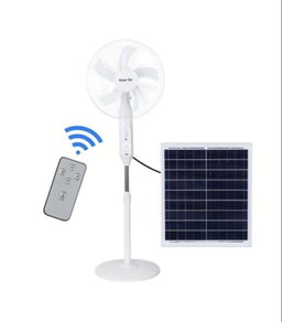 Hc 16 Inch Standing Fan Solar Rechargeable + Remote
