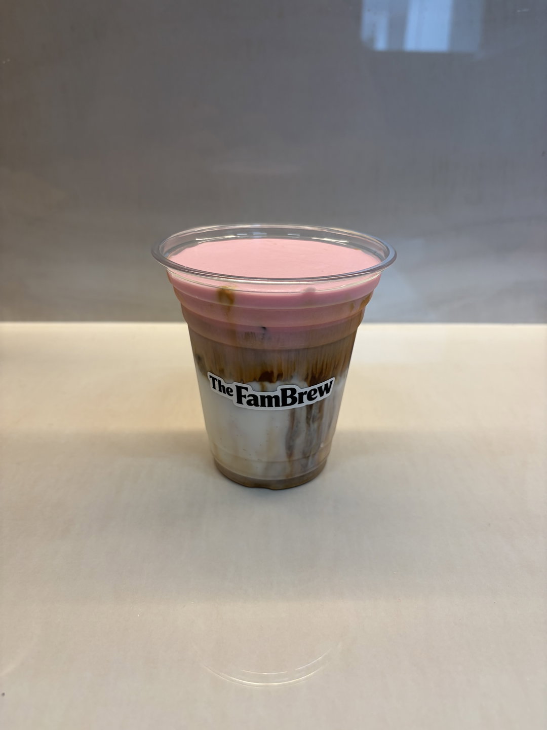 Iced Vanilla Latte with Rose Foam