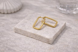 Sculpted Square Hoop Earrings