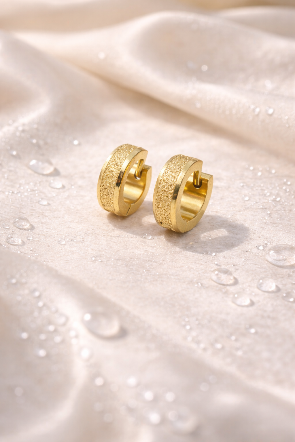 Golden Sand Huggie Hoops_1