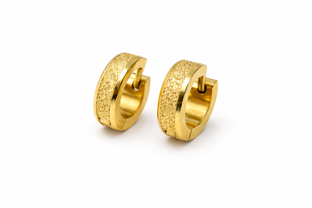 Golden Sand Huggie Hoops