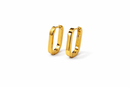 Refined Edge Oval Hoop Earrings