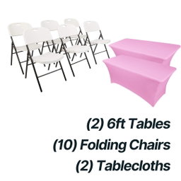 MK Combo  - (10) Chairs, (2) 6ft Tables with Covers.