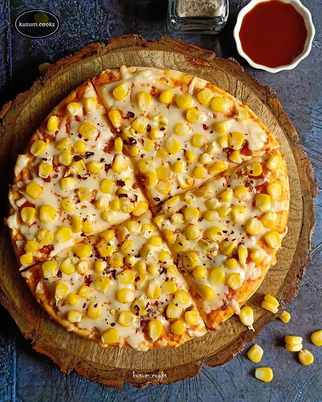 Sweet corn delight pizza 