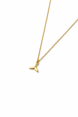 Golden Voyager Whale Tail Necklace
