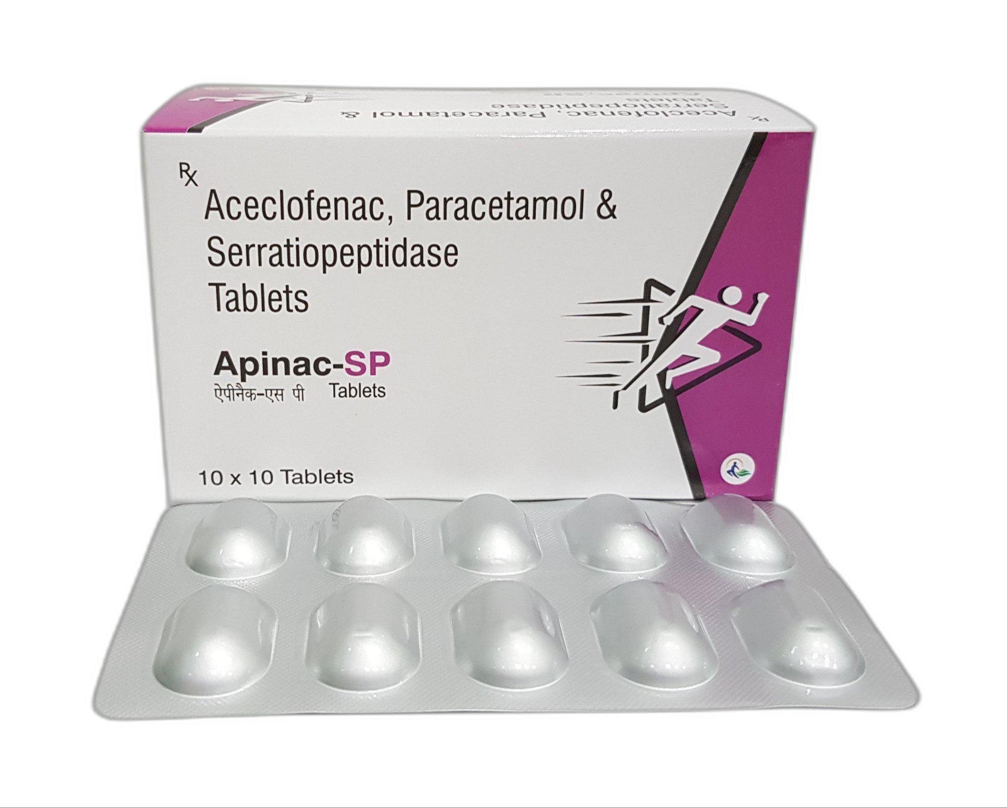 Aceclofenac Paracetamol Serratiopeptidase Tablet