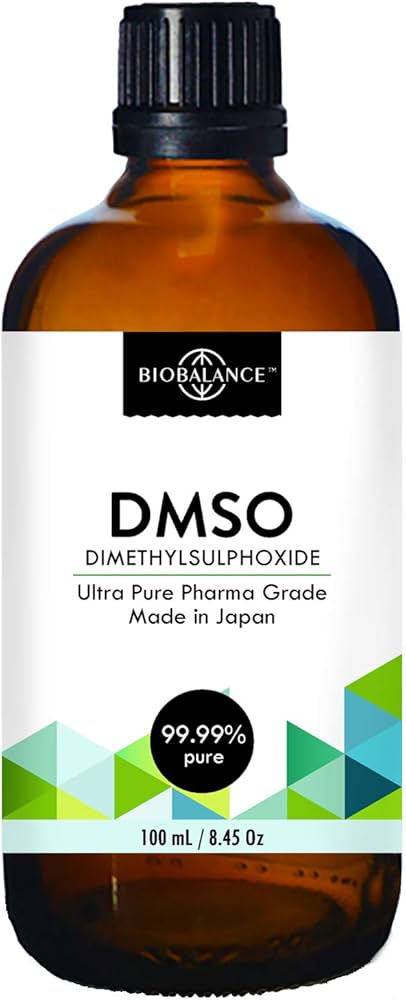 DMSO - Dimethyl Sulfoxide in Amber Glass Dropper Bottle, 100ml
