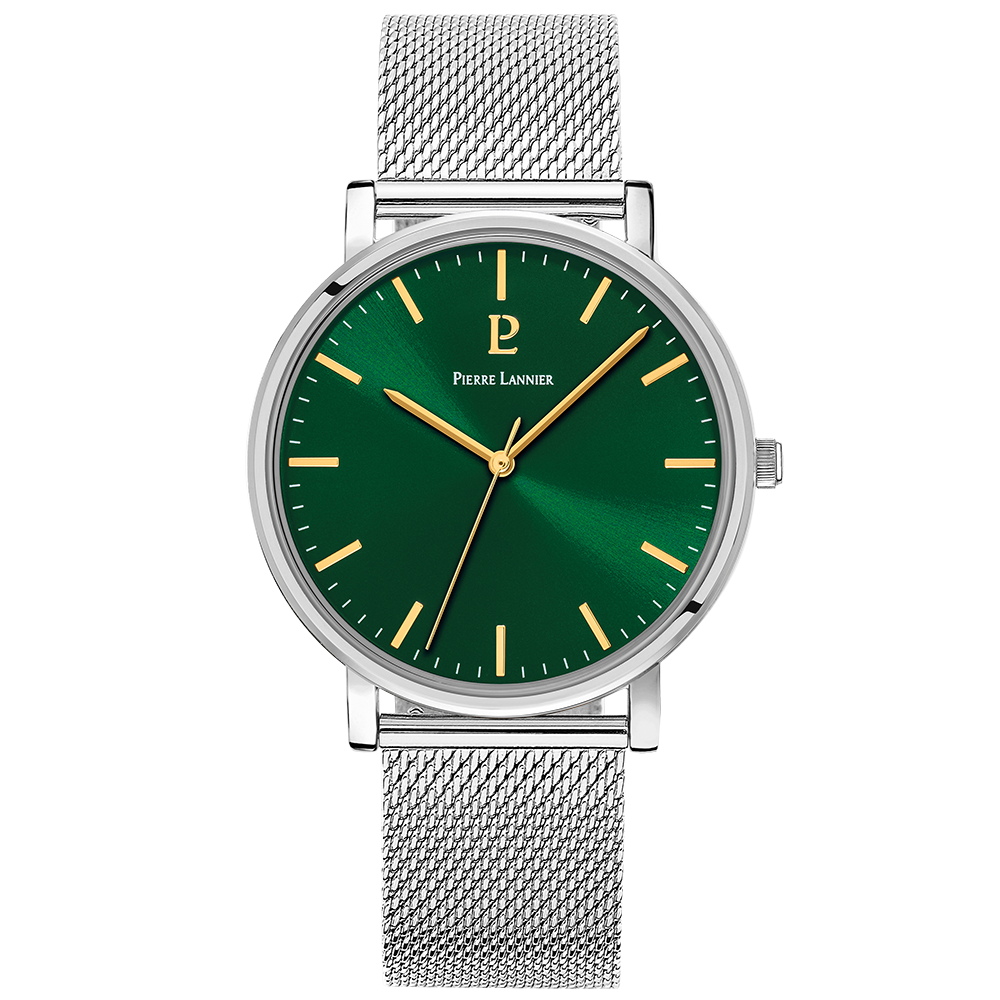 Pour Lui - Coffret Homme ESSENTIAL Cadran Vert Bracelet Cuir Brun (386C171)_1