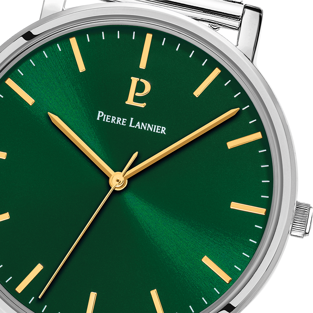 Pour Lui - Coffret Homme ESSENTIAL Cadran Vert Bracelet Cuir Brun (386C171)_2