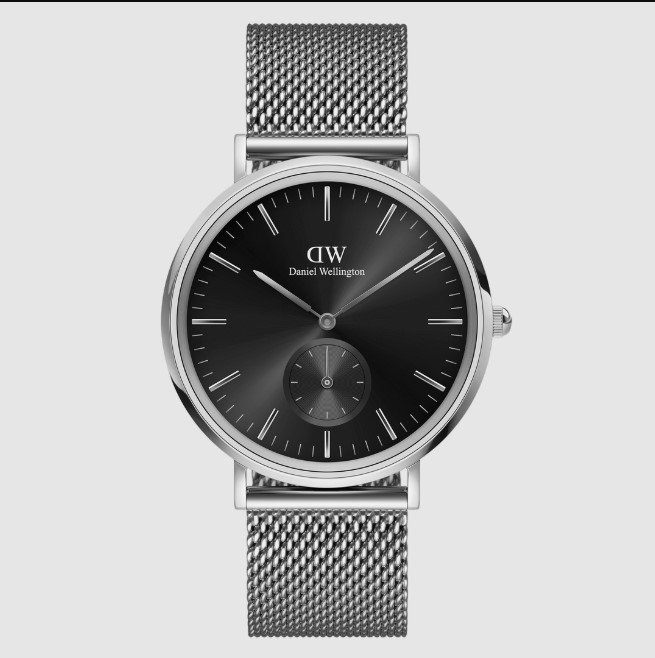 Pour Lui - Montre à quartz en acier inoxydable Classic Multi-Eye 40 - Argenté et noir_0