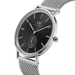 Pour Lui - Montre à quartz en acier inoxydable Classic Multi-Eye 40 - Argenté et noir