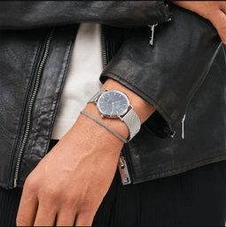 Pour Lui - Montre à quartz en acier inoxydable Classic Multi-Eye 40 - Argenté et noir