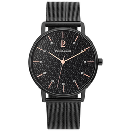 Pour Lui - Montre Homme CITYLINE Cadran Noir Bracelet Acier milanais Noir (203F438)