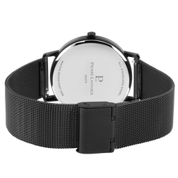Pour Lui - Montre Homme CITYLINE Cadran Noir Bracelet Acier milanais Noir (203F438)