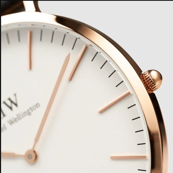 Pour Lui - Montre à quartz en cuir et plaqué or rose Suffolk - 40 mm_1
