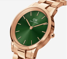 Pour Lui - Montre à quartz en acier Iconic Emerald - 36 mm - Doré et vert