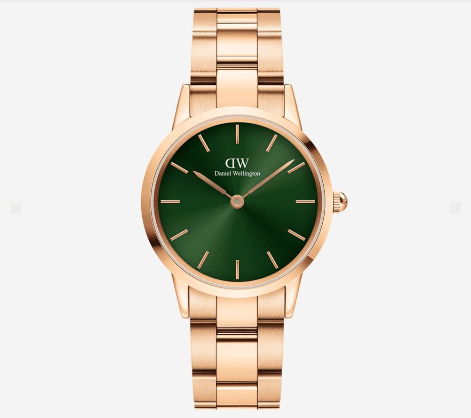 Pour Lui - Montre à quartz en acier Iconic Emerald - 36 mm - Doré et vert