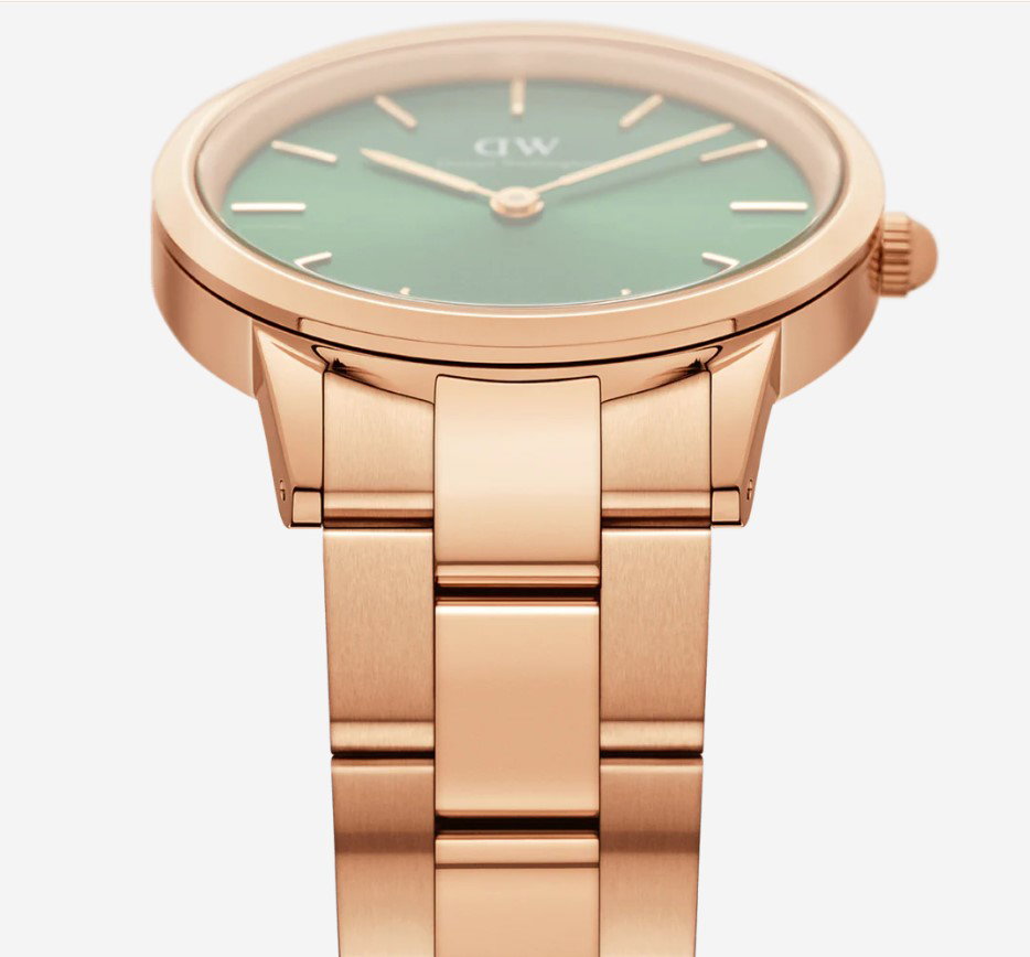 Pour Lui - Montre à quartz en acier Iconic Emerald - 36 mm - Doré et vert_3