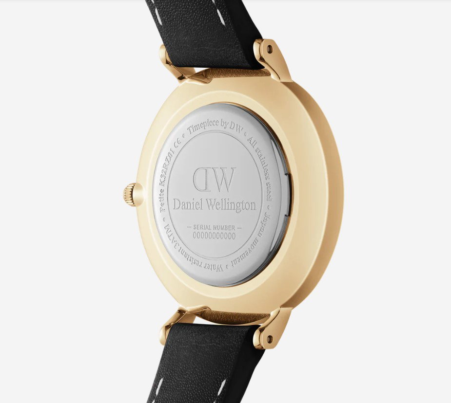 Pour Elle - Montre à quartz en cuir Petite Roman 28 Sheffield - Noir et doré rose_3