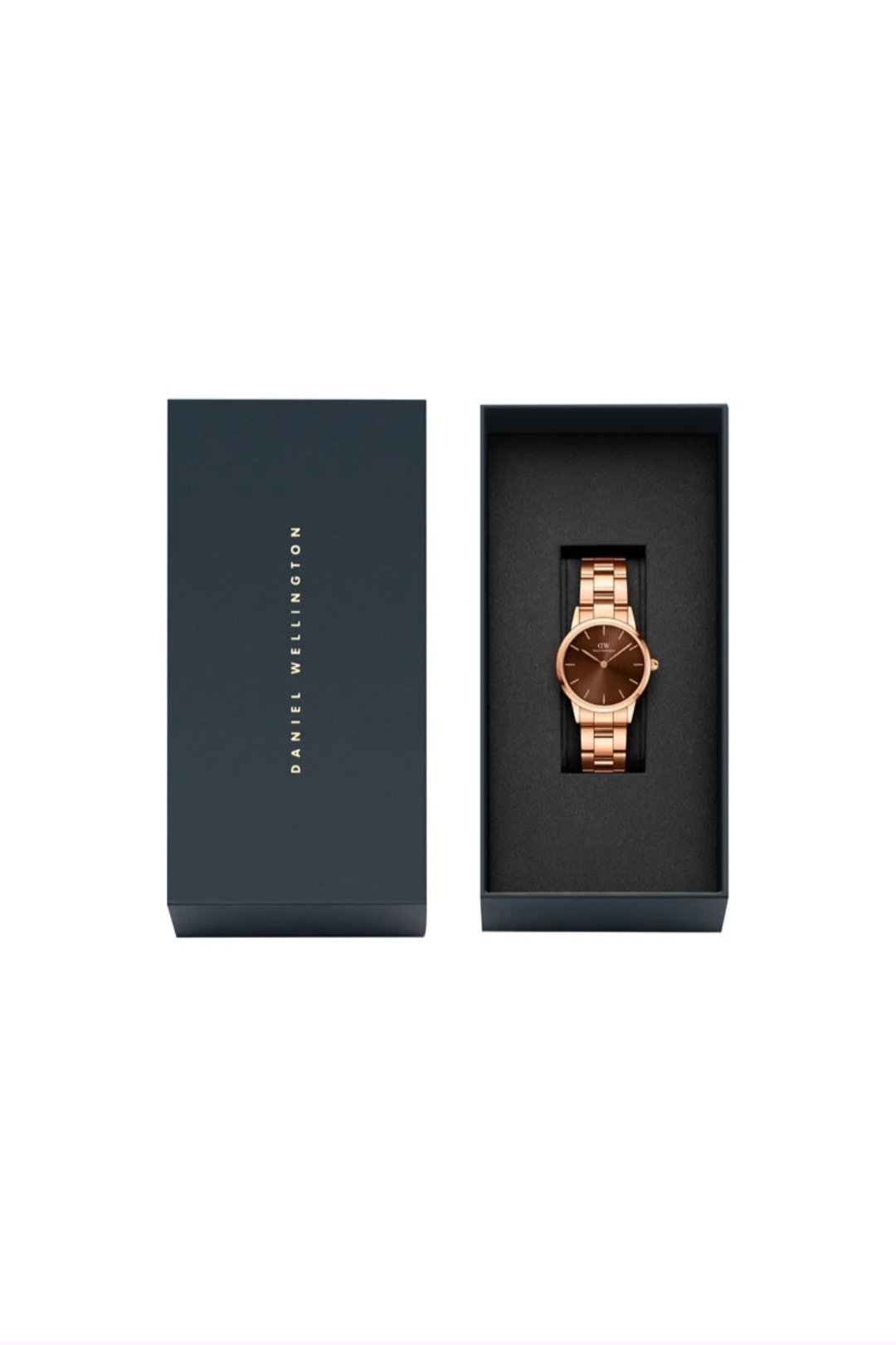 Pour Elle - Montre à quartz en acier - Doré rose et marron_1