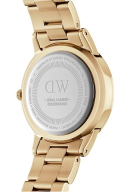 Pour Elle - Montre à quartz en acier et plaqué or jaune Iconic Link - 28 mm