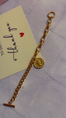 Coin Charm Bracelet (Gold & Silver)