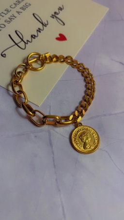 Coin Charm Bracelet (Gold & Silver)