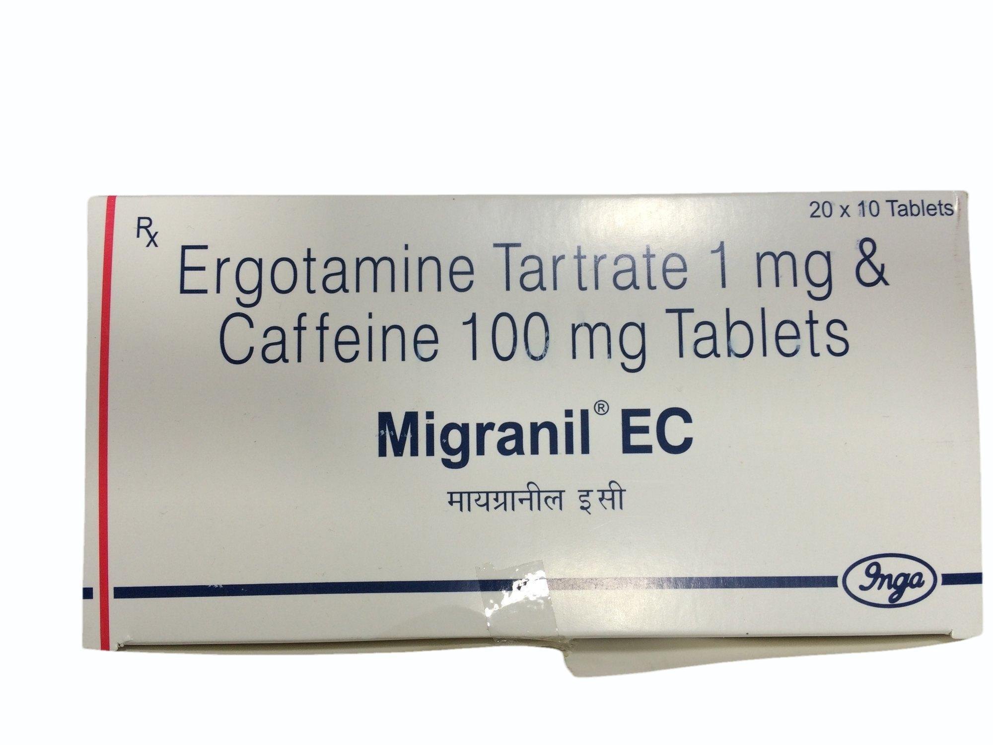 Ergotamine Tartrate1 Mg & Caffeine 100 Mg_0
