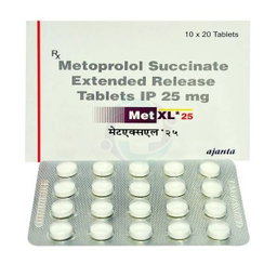 Metoprolol Succinate Extended Release Tablets IP 25mg