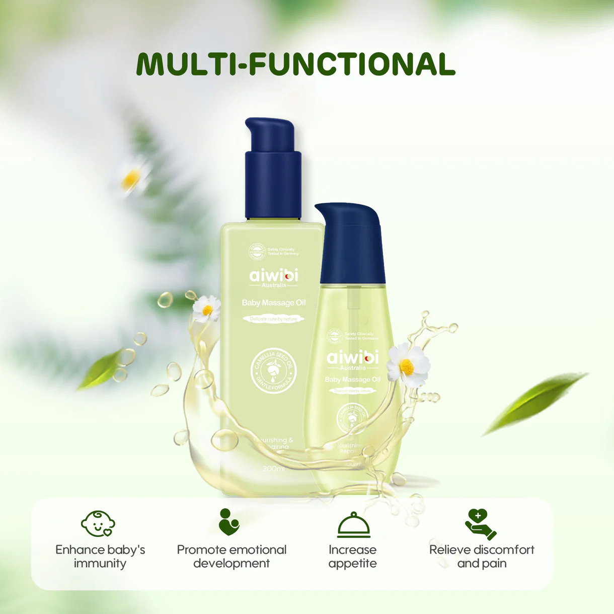 Aiwibi Huile de Massage pour Bébé 2000ml