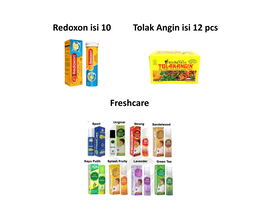 Suplemen (Redoxon, Tolak Angin, Freshcare)