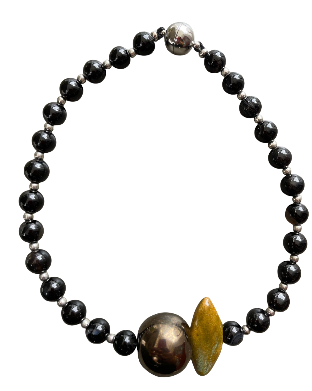 Stone & Kazuri Ceramic Bead Necklace_2