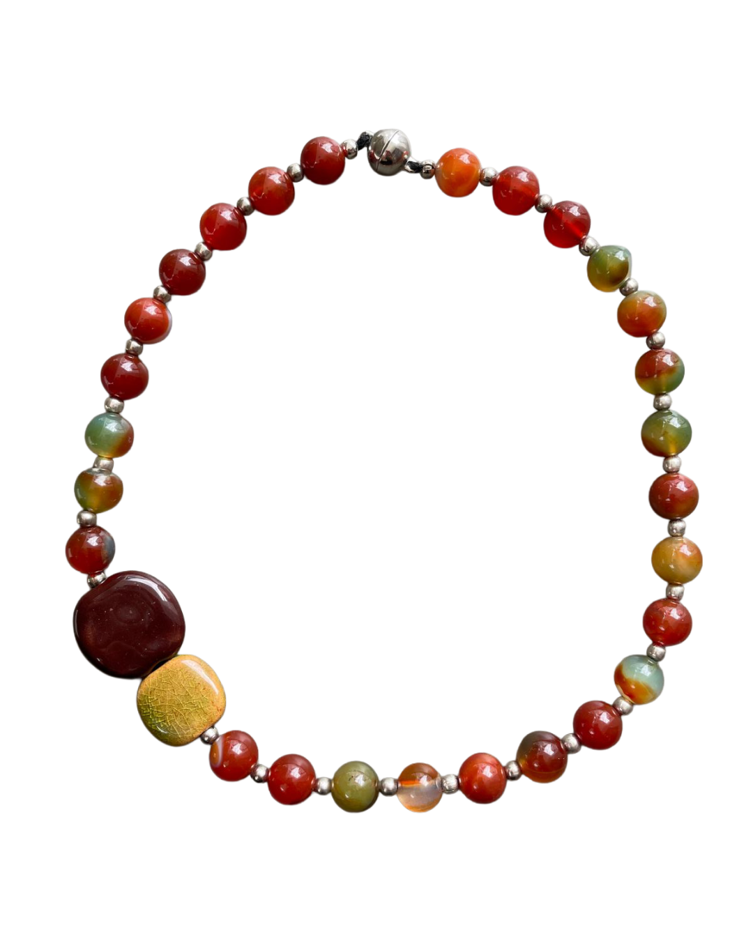 Stone & Kazuri Ceramic Bead Necklace_3