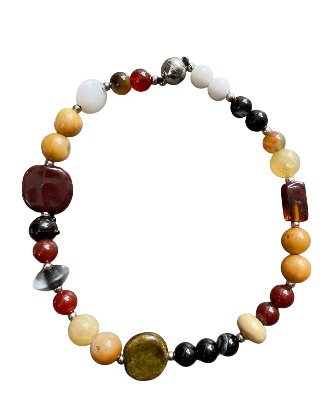 Glass, Stone, and Ceramic Bead Necklace_3