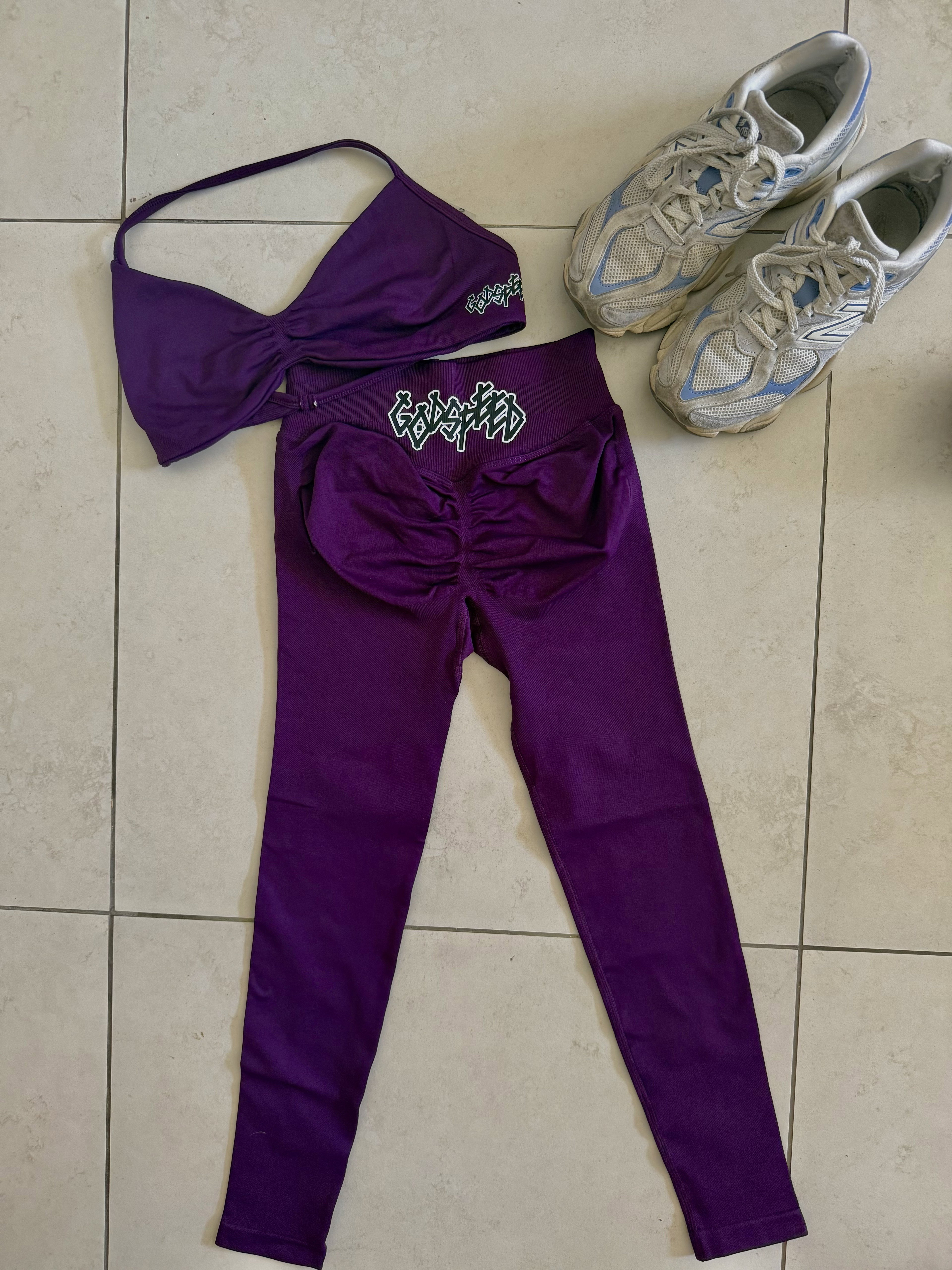 Sports Tights - Purple Plum