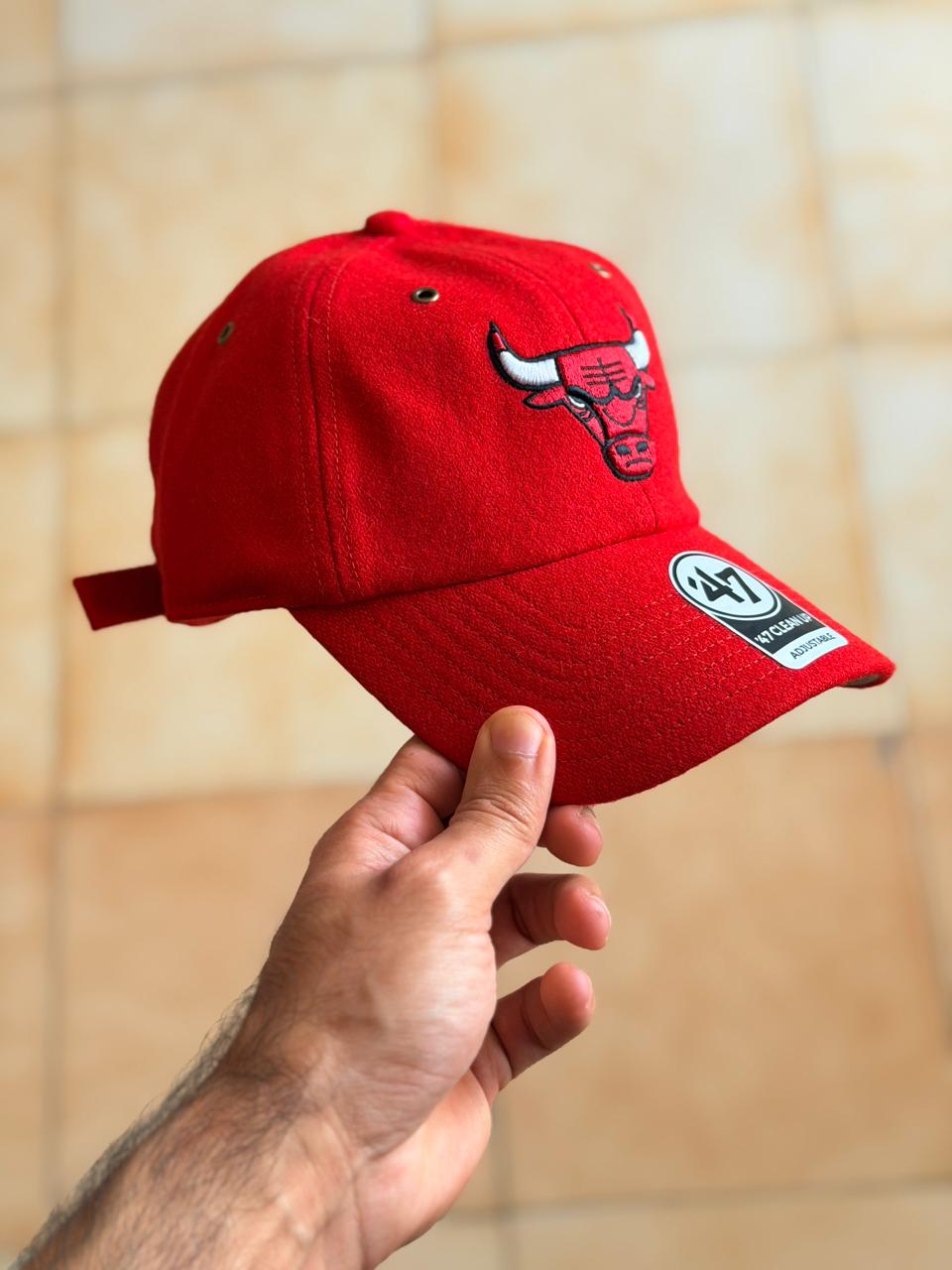 47 Brand - Chicago Bulls Wooly Clean Up Strapback Red_4