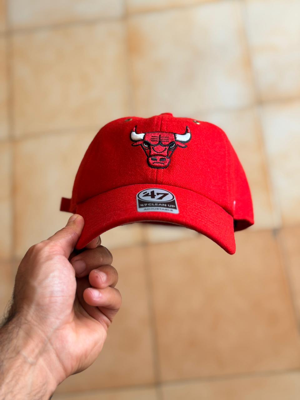 47 Brand - Chicago Bulls Wooly Clean Up Strapback Red_5