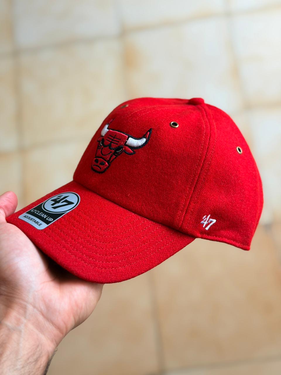 47 Brand - Chicago Bulls Wooly Clean Up Strapback Red_3